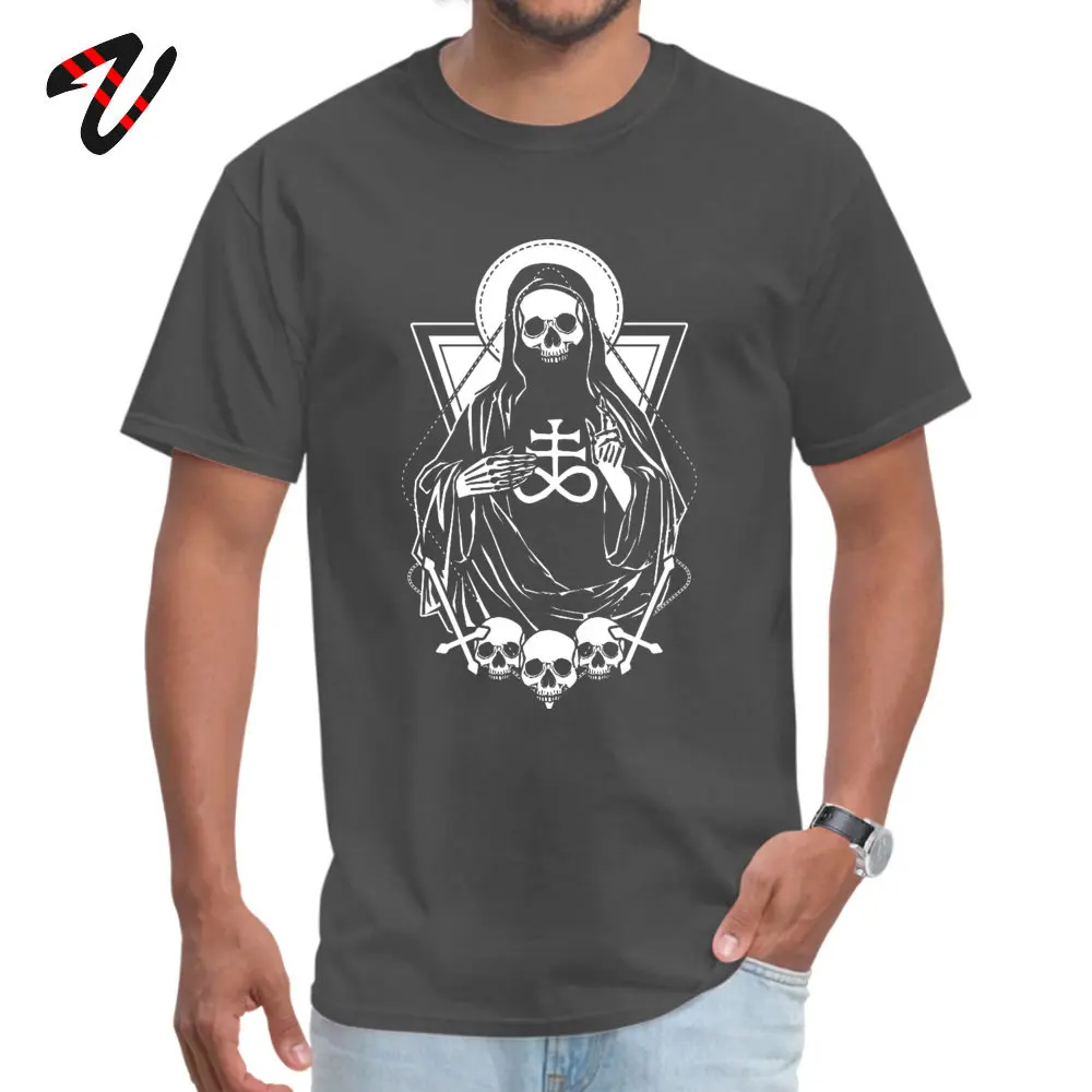 Cheap Comics Crazy Short Sleeve _black T Shirt Summer Round Collar 100% Cotton Fabric Tees for Men Top T-shirts Summer 190705GRIM - the macabre saint of Death carbon