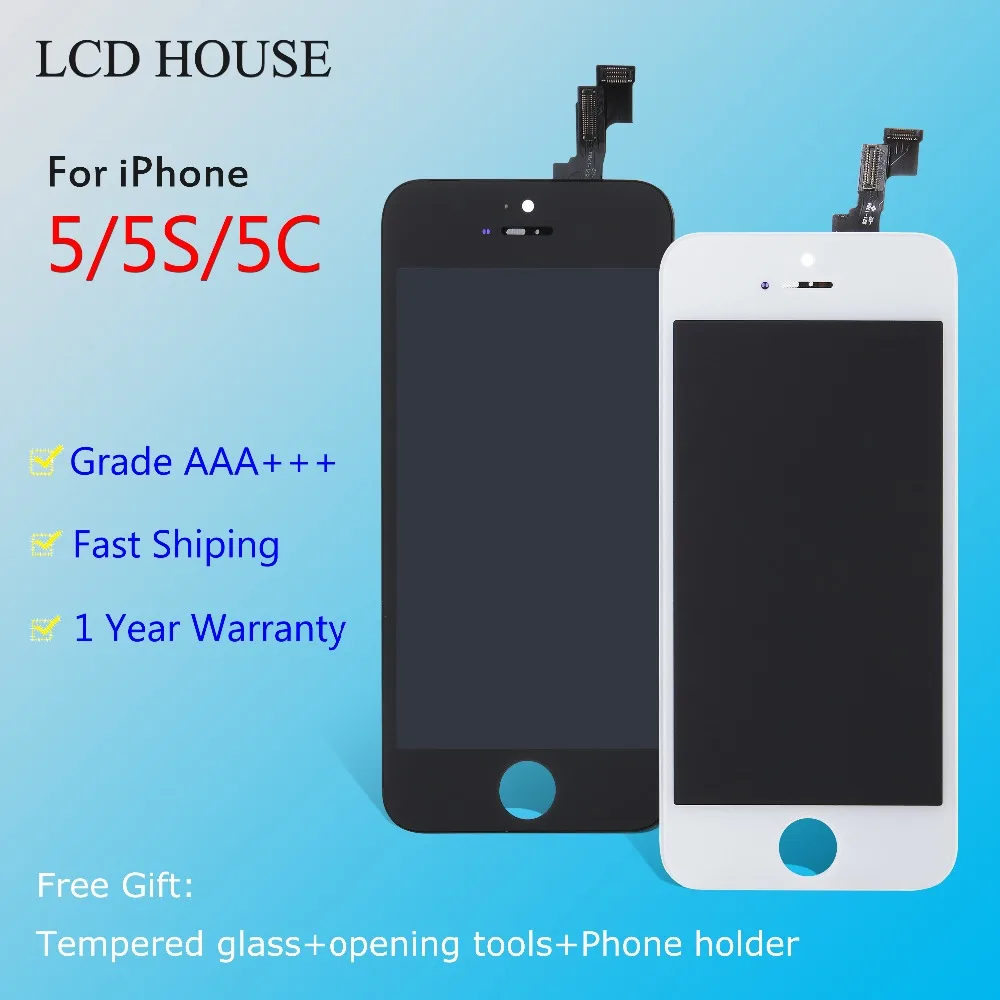 

AAA Quality LCD Screen For iPhone 5 5S 5C LCD Touch Screen & For Iphone 4 4S Display Screen Digitizer 100% No dead pixel