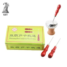 SY 30 шт./кор. кальян деревянная ручка инструмент для пирсинга фольги одна игла фольги Дырокол Алюминиевая Фольга Кальян Аксессуары