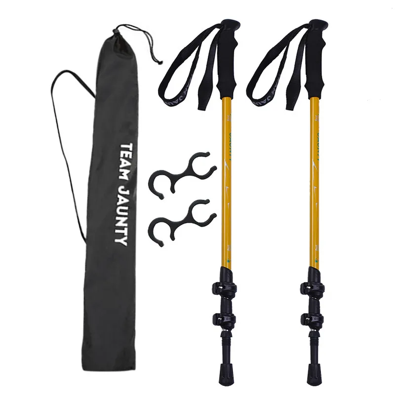 Walking Stick Durable Adjustable Trekking Pole AntiShock Climbing Skiing Hike Trekking Walking Cane Stick Crutch #2O23#F (2)