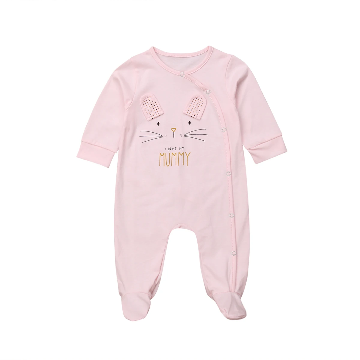 Одежда для маленьких мальчиков и девочек пижама папа мама Babygrow комбинезон с