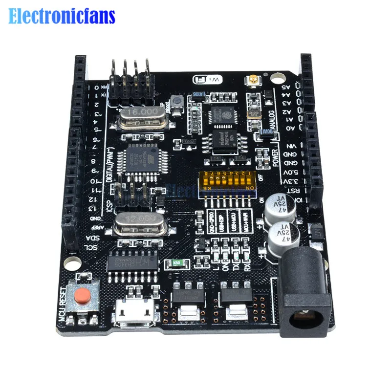 UNO WiFi R3 ATmega328P ESP8266 32 Мб память USB ttl CH340G CH340 конвертер совместимый для Arduino Uno для NodeMCU WeMos ESP8266