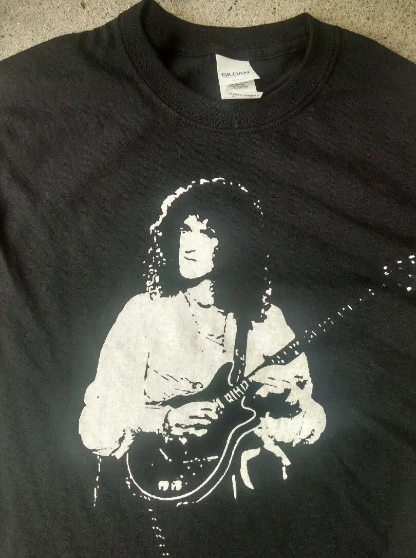 

2019 Funny Brian May Queen T Shirt, Freddy Mercury, Bohemian Rhapsody Uk Rock N Roll Black Tee Hoodie