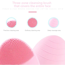 Мини-электрическая Массажная щетка для чистки лица, стиральная машина, водонепроницаемые силиконовые очищающие инструменты для женщин, портативное средство для чистки лица