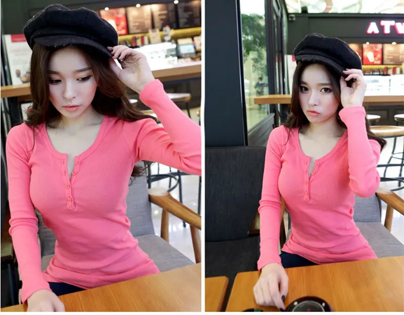 Long Sleeve Long t shirt Women (16)