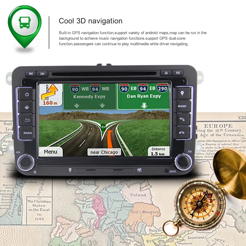 Excellent KSAOTU 7" DAB+ 4G Android 8.0 Car DVD Player SD GPS for VW Golf Passat Jetta Polo Seat Leon 6 Excellent KSAOTU 7" DAB+ 4G Android 8.0 Car DVD Player SD GPS for VW Golf Passat Jetta Polo Seat Leon 6