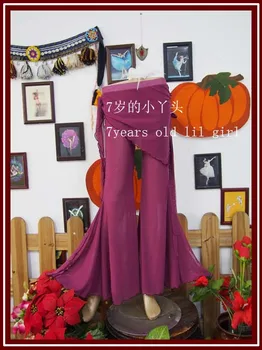 

Transparent thin Tribal Belly Dance Round flare Pants with skirt CK43-49
