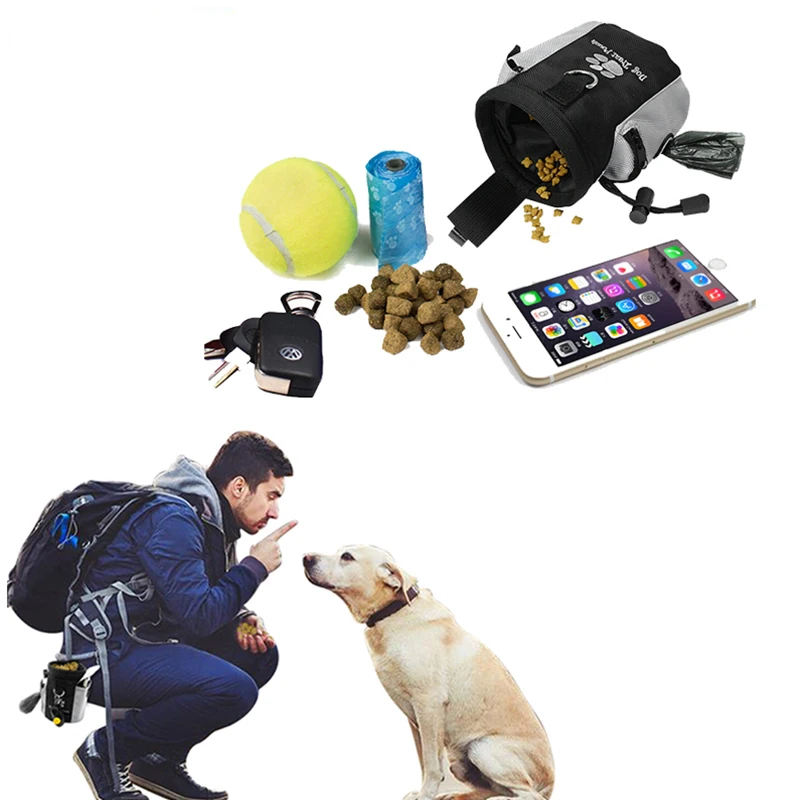 

Portable Pet Dog Food Bags Treat Pouch Puppy Snack Reward Waist Bags Dog Food Storage Training Treat Detachable Pup Feed Pockets