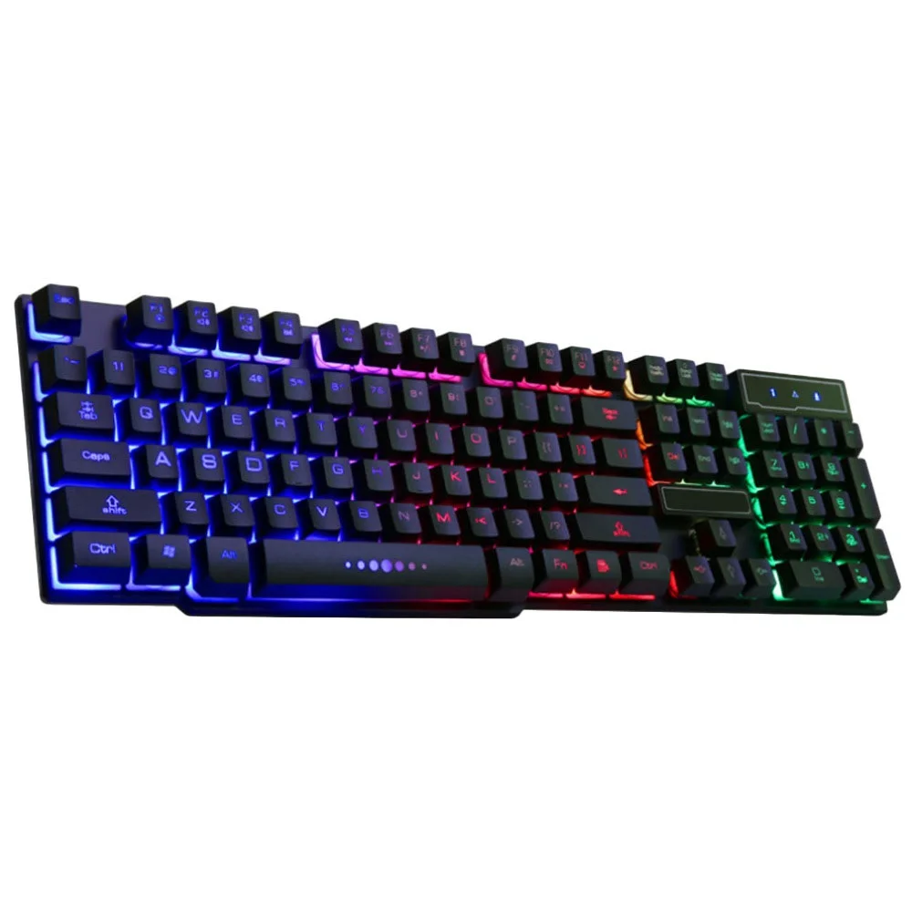 

Elisona USB Wired LED 104Keys Backlit Gaming Game Keyboard for PC Computer Csgo Overwatch Lol Gamer with Similar Mechanical Feel