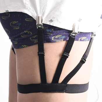 

Sale 1 Pair Men Shirt Stays Garters Holder Adjustable Shirt Holders Resistance Belt Shirt Suspenders For Men Locking Clamps