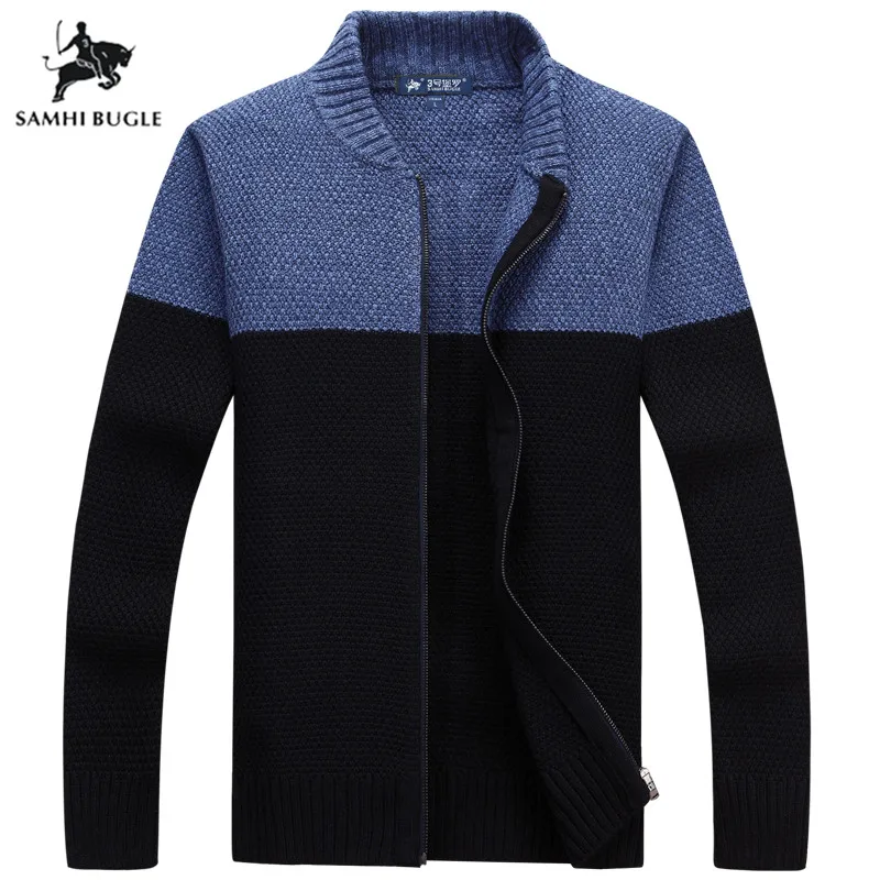 ^Cheap Spring Autumn Warm Sweater Men 2019 Mens Thick Cardigan Sweater Mens Brand Clothing Striped Pull Homme Knitwear Clothing