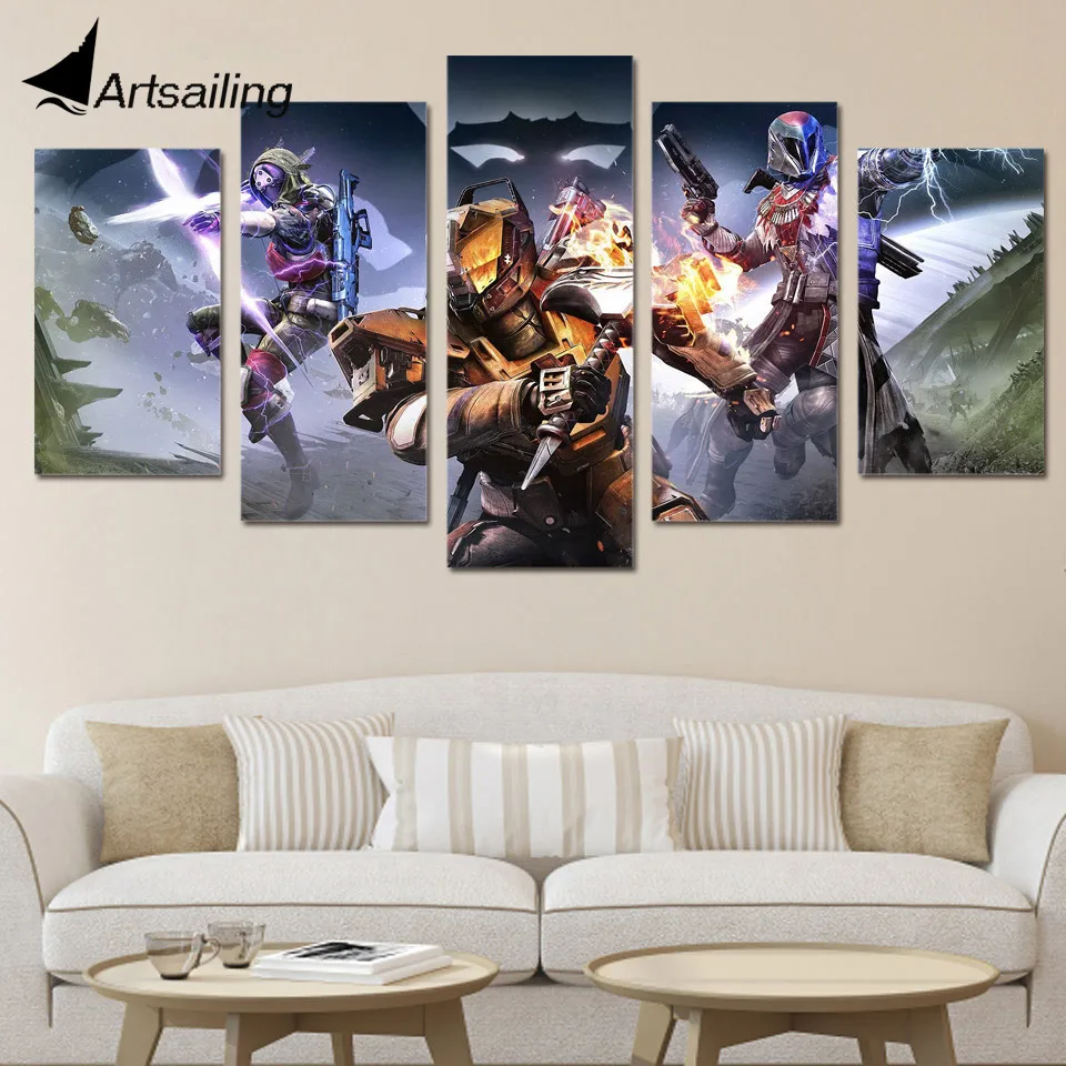 ArtSailing 5 panels HD Printed computer game Painting on canvas room decoration print poster picture ny-2339 | Дом и сад