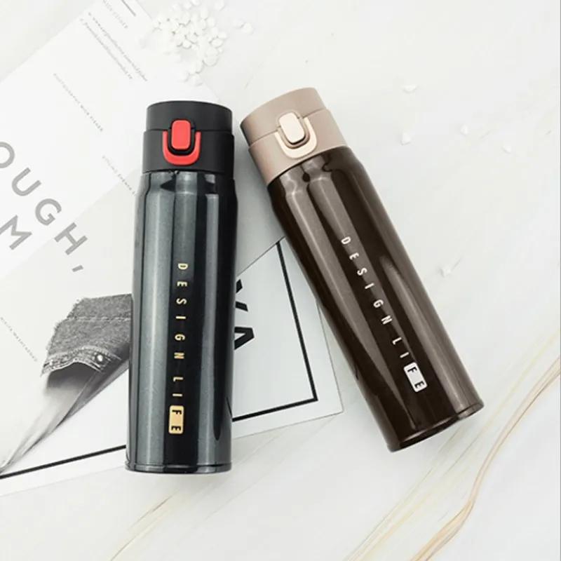 

Creative Mug 304 Stainless Insulation Cup Steel Bounce Cover Hand Cup Men And Women Students Creative Gift Water Cup