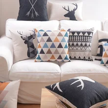 Nordic Simply Geometric Pillow Retro Deer Decorative sofa car Chair cushions home decor Throw Pillows Pillowsham cojines