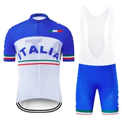 2019 синий ITALIA одежда для команды велосипедистов велосипед Джерси быстросохнущая велосипедная одежда мужские веломайки комплект