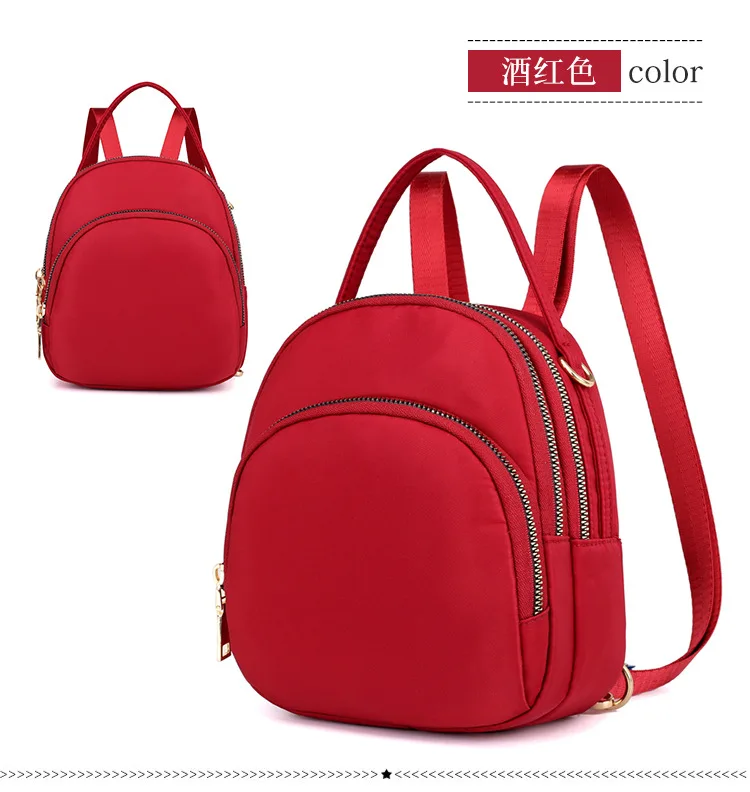 Women Mini Backpack Purse Nylon Waterproof Small Backpack for Girls Multifunctional Cross Body Bag  Fashion Bag Multi-layer