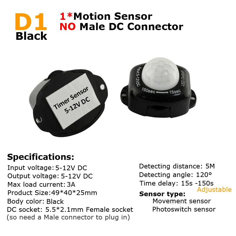 Движения Сенсор 12V 24V 5V DC движения детектор, таймер с автоматическим переключателем вкл/выкл инфракрасный Светодиодные ленты движения Сенсор светильник переключатель