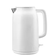 Элегантный белый цвет быстрый нагрев 1.7л двойной слой анти-ожога воды электрический чайник