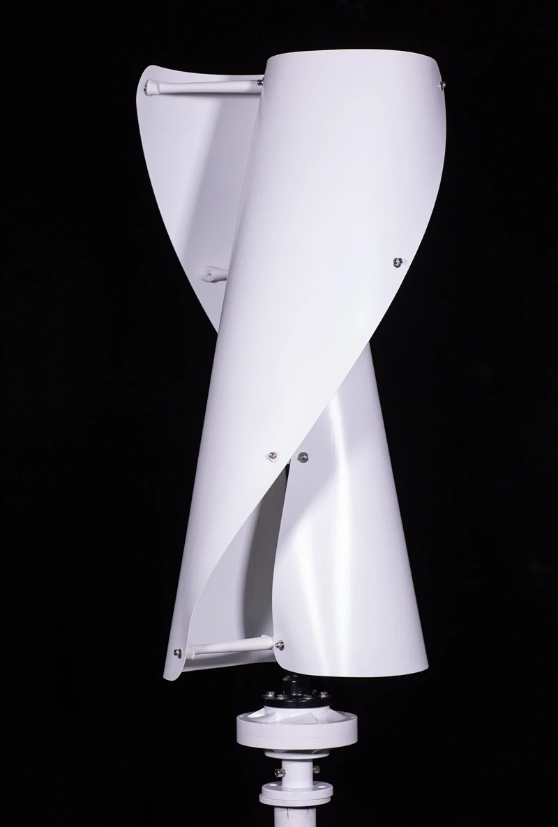

Vertical Axis Wind Turbine Free energy White Wind Generator Spiral 400w 600w optional 12v 24v Noiseless for Home Roof Mounted