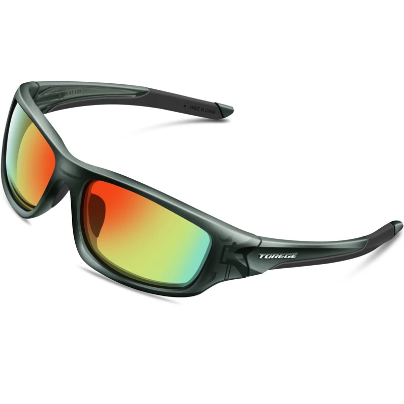 Мужские брендовые дизайнерские поляризованные солнцезащитные очки унисекс для мужчин и женщин Golf TR90 небьющаяся оправа модные очки Стиль очки - Цвет линз: Rainbow
