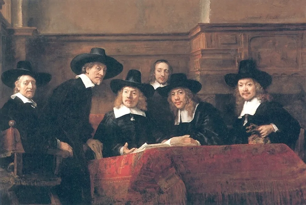 

100% handmade Oil Painting Reproduction on linen canvas, the-syndics by Rembrandt Van Rijn, Rembrandt oil painting
