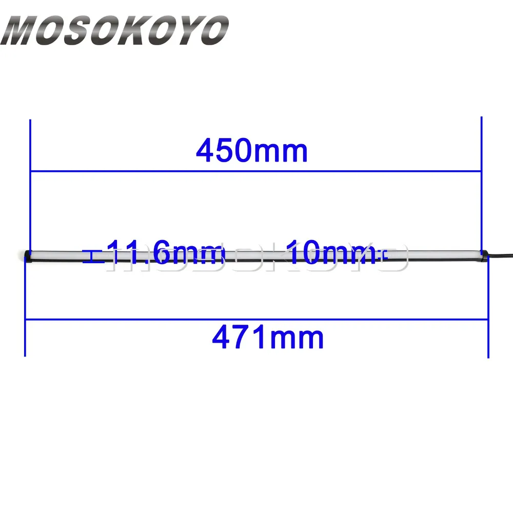 Мотоцикл Красный Янтарный светодиодный 45 см последовательное переключение плавный задний тормозной светильник ходовой сигнальный светильник