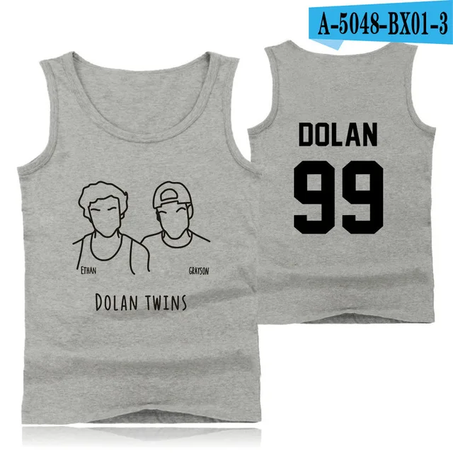 gray Мужская майка для фитнеса Dolan Twins harajuku, повседневные майки размера плюс, Летний жилет для бодибилдинга, без рукавов, футболки одежда - Цвет: gray