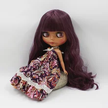 Фабрика blyth кукла 280BL135 кукла modena волосы темная кожа нормальное тело фиолетовые волосы 1/6 30 см