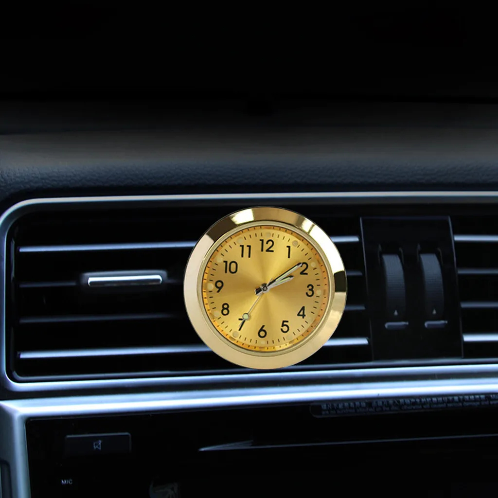 Автомобиль ароматерапия часы Мода воздуха на выходе Духи электронные кварцевые часы cay стиль Прямая поставка или - Название цвета: Золотой