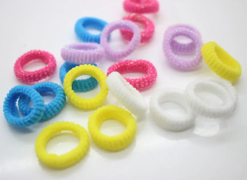 20Pcs babys kids hair accessories Girls glitter Elastic Hair Bands