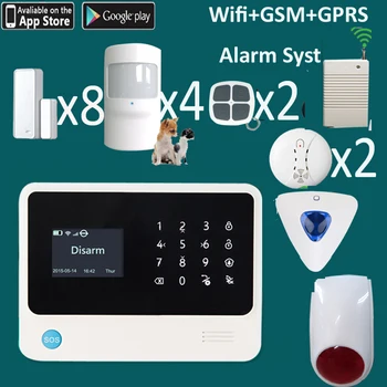 

G90B Plus High quality IOS Android APP pop up alarm message report GSM GPRS WIFI multi-languages security alarm set