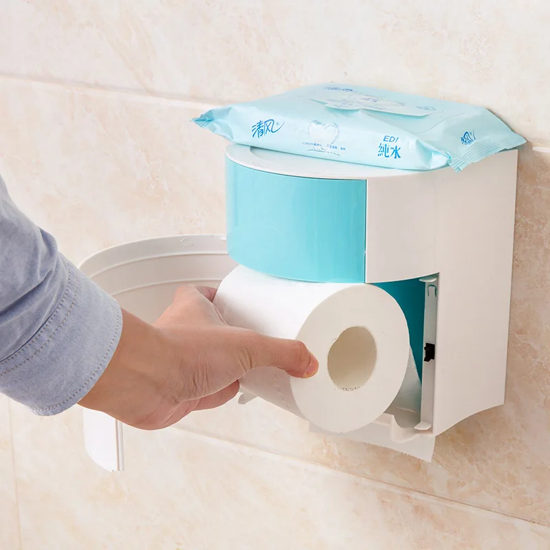 Пластиковые настенные туалетная бумага с лотком водонепроницаемый wc рольхаудер туалетной бумаги стоящий держатель для ванной комнаты