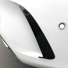 2 PCS Carbon Fiber Rear Bumper Spoiler Air Vent Cover Trim for Mercedes Benz C Class W205 C200 C63 AMG Sedan 4 Door 2014-2017 carbon fiber rear roof spoiler lip for mercedes benz s class w221 s63 amg sedan 4 door 2007 2012 car styling