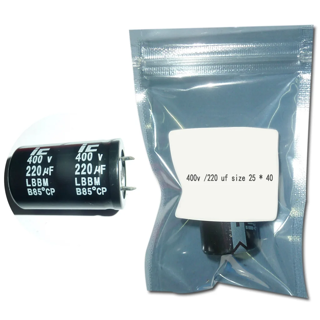 High quality electrolytic capacitors 400 v / 220 uf size 25 * 40