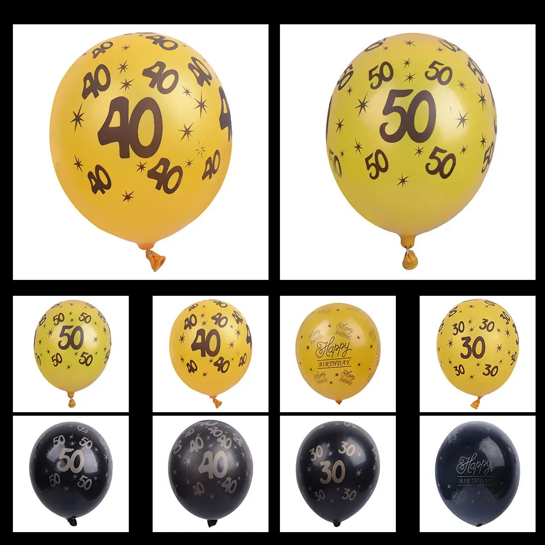 

Happy Birthday Balloon 10pcs 12inch 30 40 50 Anniversary Latex Balloons Wedding Anniversary Decoration Birthday Supplies