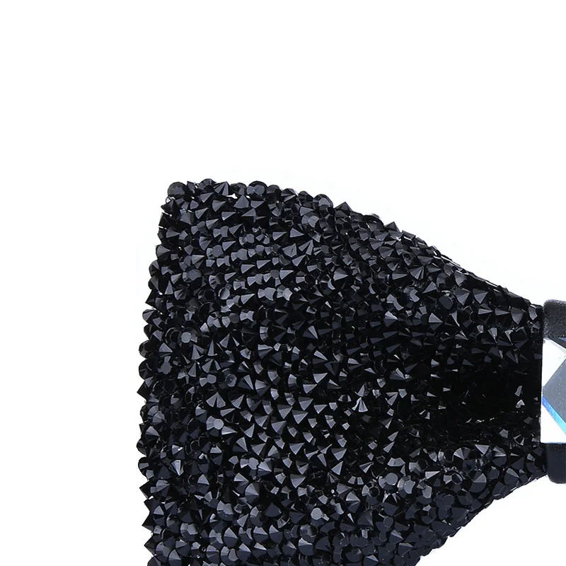 Men Neck Tie Bow Tie Crystal Bling Butterfly Knot