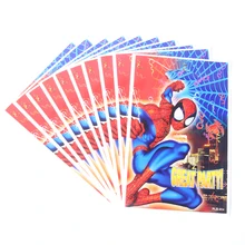 10 шт./партия, пластиковый подарочный пакет с рисунком Человека-паука для вечеринки, детский душ, подарок на день рождения для детей, вечерние украшения