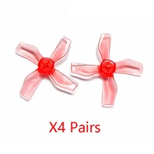 GEMFAN 1220 1.2x2x4 31mm 0.8mm Hole 4-blade Propeller PC CW CCW Props for 0703-1103 RC Drone FPV Racing Brushless Motor gemfan 5152 3 blade propeller red
