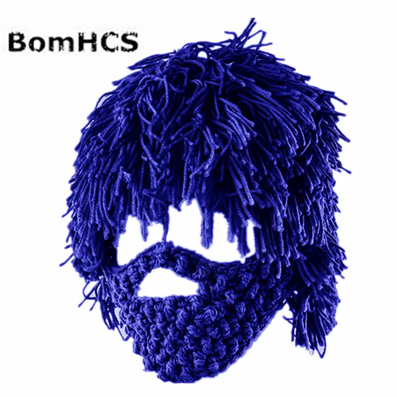 Праздничный подарок BomHCS забавная Шапка бини Crazy Man вязаная шапка ручной работы