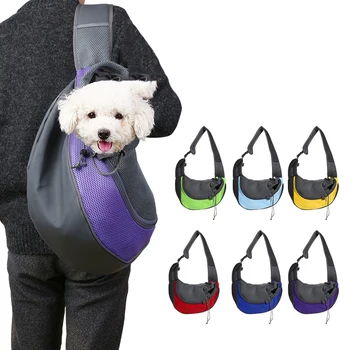 

Pet Puppy Carrier Bag Outdoor Travel Sling Front Shoulders Bags Pet Dog Cat Front Carrier Mesh Comfort Travel Handbags @HE