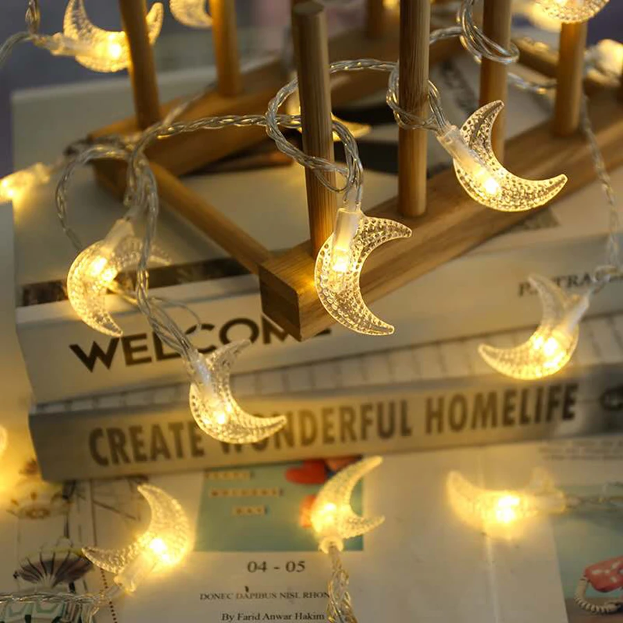 Crescent Moon LED String Fairy  Lights Holiday Lighting Xmas Wedding Party Decor