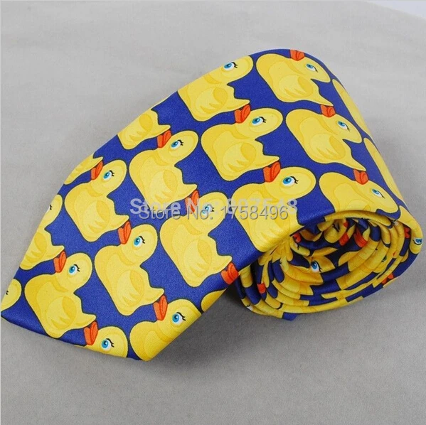 

HIMYM How I Met Your Mother Men's Adult Yellow Duck Tie Barney's Ducky Tied Necktie Party Halloween Wholesale Barney's Ducky Tie