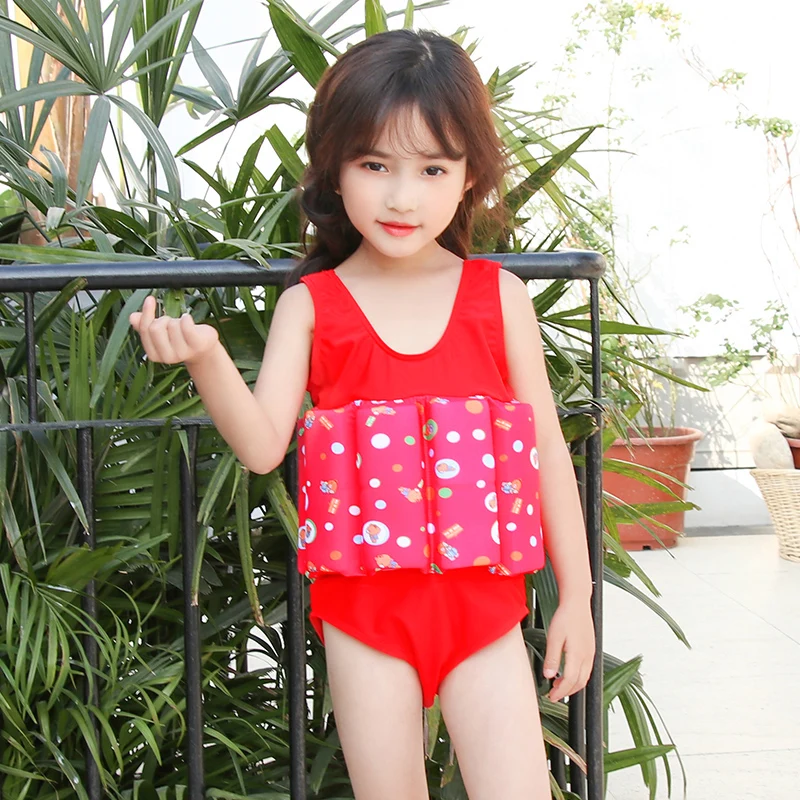 Extrayou/детский купальник для маленьких девочек; цельный плавучие купальные костюмы; съемный купальный костюм; защитный безопасный купальный костюм для обучения