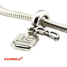 Подходит Pandora браслет I Love бусины для чтения Аутентичные Серебряные украшения 925 пробы