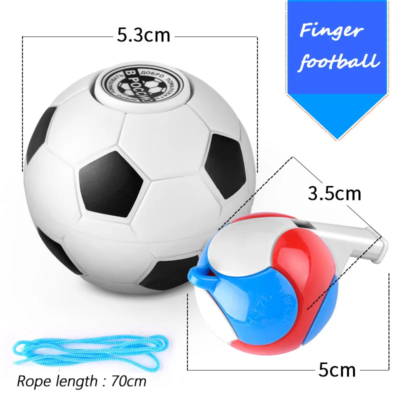 Stress Relief Toy Fidget Roller Spinner Basketball Football Finger Ball Toy With Whistle Relief Stress Funny kinetic spinningtop - Color: Finger football