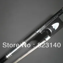 1 шт. 4/4 Качество Сильный Черный углеродного Волокно лук с Ebony Frog 2002# белые волосы