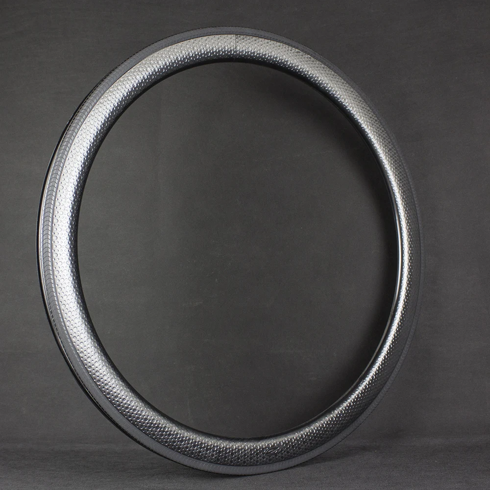 

Promotion! Aerodynamic Carbon Dimple Rims 700C Road Bicycle with Showstopper Special Brake Track Road Carbon Rims