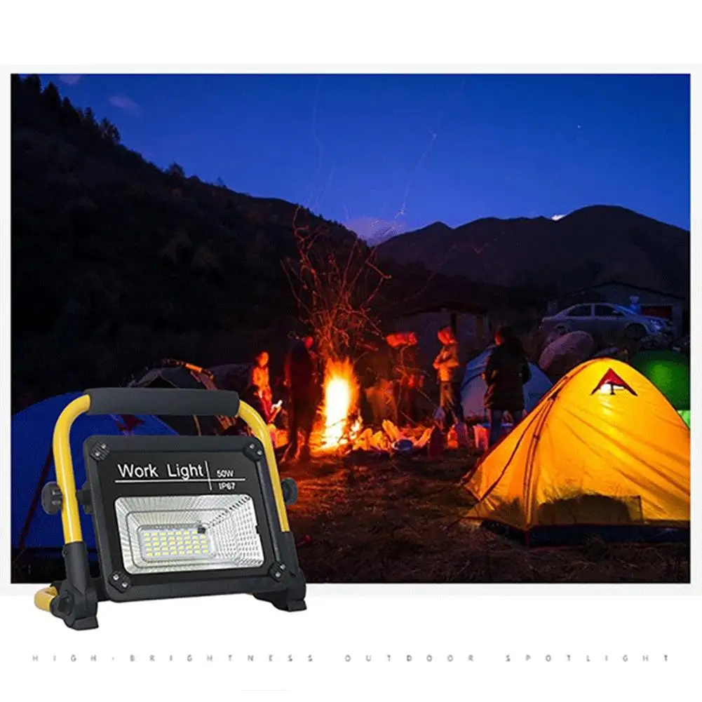 

50W Highlight Flood Light USB Charging Camping Outdoor Mobile Lamp