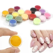 8 цветов 3D дизайн ногтей DIY скульптура резьба, акриловый с порошком наконечники украшения Набор DIY Скульптура Комплект серёжек-гвоздиков порошок