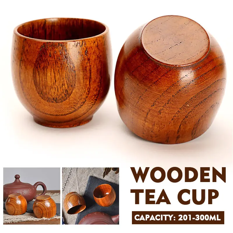 

Drinking Mug Wooden Durable Wood Teacup Home Mini Practical Juice Wooden Cup Handmade
